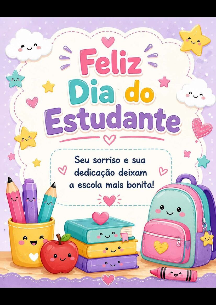 Cartões para dia do estudante engraçados e fofos pdf página 3
